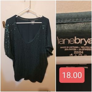 Forward green sequined tee